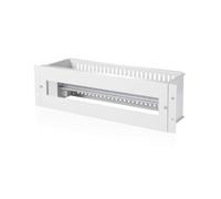 DIGITUS Soporte para carril DIN - 19 pulgadas, 3U - 390 mm de anchura | Parte trasera con paso de cables - Para armarios de red y servidores