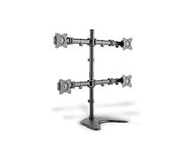 DIGITUS Soporte para monitor - Soporte - 4 monitores - Hasta 27 pulgadas - Hasta 4x 8 kg - VESA 75x75, 100x100 - Negro