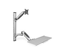 Workstation (Monitor, Keyboard) Wall Mount 27 inch, 6 kg, VESA 75x75, 100x100, silver