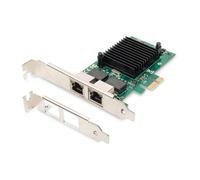 DIGITUS Tarjeta IO - PCIe - Tarjeta de red RJ45 - 2 puertos - Gigabit Ethernet - 1 Gbit/s - PCI-Express111H