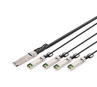 DIGITUS universal 40 Gbit/s QSFP+ to 4x SFP+ 10 Gbit/s DAC-Breakout Cable - 1m - 10 Gbit/s por canal - Cable de red - Direct Attach Cable - Direct Attach Copper