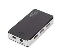 USB 2.0 Hub 7-port, 7x USB A/F, 1x USB mini incl. ext. power supply 5V DC 3.5A, 1m, bl