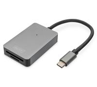 DIGITUS USB-C 2 Port UHS-II SD4.0 TF4.0 300Mb/s Card Reader