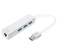 USB 3.0, 3-ports HUB & Gigabit LAN adapter 3xUSB A/F,1xUSB A/M,1xRJ45 LAN, Win/Mac OS