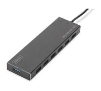 Digitus Hub USB 3.0 - 7 puertos - 5 Gbit/s - Fuente 5V/3,5A - Carcasa aluminio - Negro