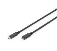 USB Type-C extension cable, type C M/F, 2.0m, 3A, 480MB, Version 2.0, bl