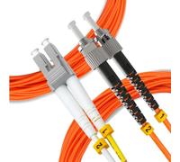 digitX Cable de fibra óptica, Multimode Duplex OM2, Patch Cord, 50/125, color naranja (LC/ST, 3M)