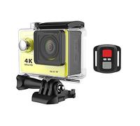 DIGNIFE Cámara de Acción, Original 2 0mp Cámara de acción WiFi, al Aire Libre 1080p 60fps 2.0 "Ultra HD 4K, Mini cámara de Casco, camión de Deportes Impermeables(Yellow)