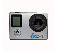 DIGNIFE Cámara de Acción, Pantalla Dual 4K con Control Remoto. WiFi Cámara Deportiva al Aire Libre Dv Buceo aéreo HD Cámara Impermeable(Silver Grey)