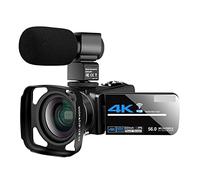 DIGNIFE Cámara de Video, Video de Videos Vlogging for Facebook Remote Control de 3.0 Pulgadas Lente de Pantalla táctil Camina Web Cámara Mini Video Cámara Digital(Standard,AF2 Mic Lens Hood)