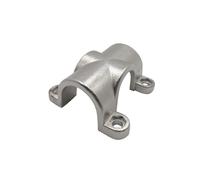 DIGNIFE Ferretería Marina, Abrazaderas for Tubos de Acero Inoxidable de 25 mm con Base de Soporte de sujeción Fija en, Soporte de Tubo Engrosado con Doble Perno(25MM electrolytic Polished)