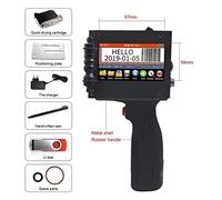 DIGNIFE Impresora Portátil, Impresora de Tinta de Mano 12 Idiomas 12.7mm QR Bar Barra de código Fecha de cadáver Fecha de caducidad Etiqueta Móvil Impresora térmica portátil móvil(12 Languages)