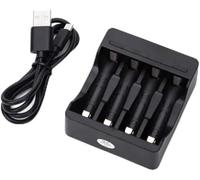 DIGOSTAR Cargador rápido de batería 18650, Pantalla LCD Que Puede Mostrar Capacidad, 18650 de 2 A, Adecuado para batería de Litio de 3.7 V y batería AA AAA de 1.2 V