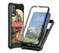 DIGTIALL Frog On Mushroom - Funda para Cricket Magic 5G/Att Propel 5G con protector de pantalla de vidrio templado, doble capa resistente a los golpes de TPU