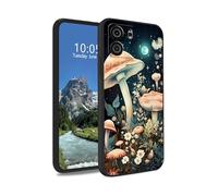 DIGTIALL Funda de TPU para BLU VIEW5 B160V, delgada, negra, suave, silicona, protección a prueba de golpes, antideslizante, funda protectora para mujeres y hombres, para BLU VIEW5, hongo de luna