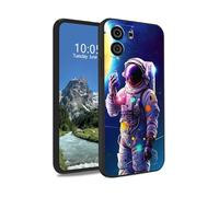 DIGTIALL Funda de TPU para BLU VIEW5 B160V, delgada, negra, suave, silicona, protección a prueba de golpes, antideslizante, funda protectora para mujeres y hombres, para BLU VIEW5, astronauta