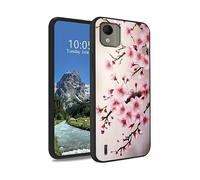 DIGTIALL Funda de TPU para Nokia C110 N156DL, delgada, negra, suave, silicona, protección a prueba de golpes, antideslizante, funda protectora para mujeres y hombres, para Nokia C110 N156DL, flor de