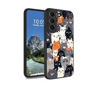 DIGTIALL Funda de TPU para Samsung Galaxy S21 FE, delgada, de silicona TPU suave, a prueba de golpes, antideslizante, para mujeres y hombres, para Samsung Galaxy S21 FE, muchos gatos