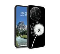 DIGTIALL Funda de TPU para TCL 605/TCL 60 SE de 6.7 pulgadas, delgada, negra, de silicona TPU suave, a prueba de golpes, antideslizante, para mujeres y hombres, para TCL 605/TCL 60 SE, diente de león