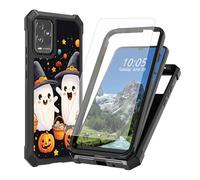 DIGTIALL Funda para BLU View 5 Pro B170D de 6.75 pulgadas con protector de pantalla de vidrio templado, doble capa resistente a prueba de golpes, funda protectora para BLU View 5 Pro, brujas