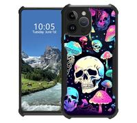 DIGTIALL Funda para iPhone 15 Pro de 6.1 pulgadas, parte trasera acrílica híbrida delgada + parachoques de TPU suave, antideslizante, a prueba de golpes, funda protectora para iPhone 15 ProMushroom