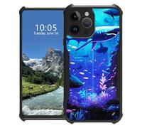 DIGTIALL Funda para iPhone 15 Pro de 6.1 pulgadas, parte trasera acrílica híbrida delgada + parachoques de TPU suave, antideslizante, a prueba de golpes, funda protectora para iPhone 15 ProSharks