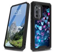 DIGTIALL Funda para Moto Edge 2022 para hombres y mujeres, doble capa, resistente, a prueba de golpes, funda protectora para Motorola Edge 2022, corazón de amor