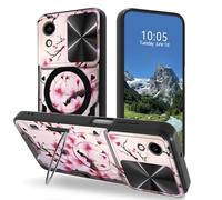 DIGTIALL Funda para Nokia C110 de 6.3 pulgadas con soporte deslizante para cámara, diseño de flor de cerezo, resistente, cuerpo completo, a prueba de golpes, anillo giratorio de 360°, funda para