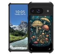 DIGTIALL Funda para Pixel 9 Slim Hybrid Acrylic Back+Soft TPU Bumper Antideslizante a prueba de golpes Funda protectora para Google Pixel 9, Mushroom Jellyfish