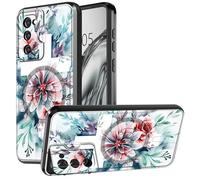 DIGTIALL Funda para Samsung Galaxy S20 FE de 6.5 pulgadas con soporte y funda para cámara para Galaxy S20 FE de doble capa, resistente a prueba de golpes, funda protectora para Samsung S20 FE, flores