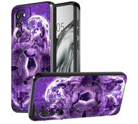 DIGTIALL Funda para Samsung Galaxy S20 FE de 6.5 pulgadas con soporte y funda para cámara para Galaxy S20 FE con doble capa resistente a prueba de golpes, dos lobos morados besándose