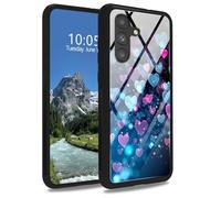 DIGTIALL Heart of Love - Funda de cristal templado para Samsung Galaxy S23 FE de 6.4 pulgadas, TPU suave, a la moda, para hombres y mujeres, a prueba de golpes, funda protectora para Samsung S23 FE
