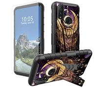 DIGTIALL Moon - Funda para Kyocera DuraSport 5G/DuraSport UW C6930 con soporte y protector de pantalla de vidrio templado, doble capa, resistente, a prueba de golpes, funda protectora para teléfono