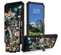 DIGTIALL Moon Mushroom - Funda tipo cartera para Moto G Stylus 4G 2021 con ranura desmontable para tarjetas de crédito y soporte, doble capa resistente a prueba de golpes, funda para teléfono