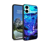 DIGTIALL Sharks - Funda de TPU para BLU G53 5G, delgada, negra, suave, de silicona TPU, a prueba de golpes, antideslizante, para mujeres y hombres para BLU G53
