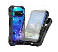 DIGTIALL Sharks - Funda para Kyocera Duraforce Pro 3 E7200 con protector de pantalla de vidrio templado, doble capa resistente a prueba de golpes de TPU