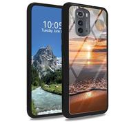 DIGTIALL Sunset Beach The Sunset - Funda de vidrio templado para Motorola Moto Edge 2022 de TPU suave, a la moda, para hombres y mujeres, funda protectora a prueba de golpes para Moto Edge 2022