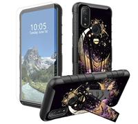 DIGTIALL Tars and Moon - Funda para Kyocera DuraSport 5G/DuraSport UW C6930 con soporte y protector de pantalla de vidrio templado, doble capa, resistente, a prueba de golpes, funda protectora para