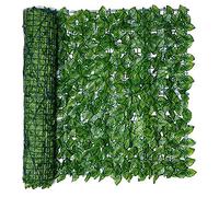 Diheohg 0,5 x 3 metros de pared plantas valla hojas de hiedra artificial artificial vista protección valla pantalla paneles seto