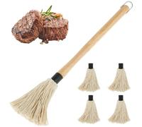 Diheohg 1 Set BBQ Mop 18,3 BBQ Mop Cepillo Barbacoa Cepillo Barbacoa Cepillo Cepillo de Barbacoa Cepillo Largo para Salsa BBQ Carne Fácil de Usar