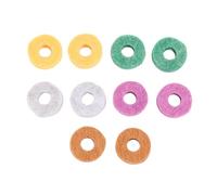 Diheohg 10 unids/paquete platillo de fieltro disco almohadilla redonda suave para tambor conjunto platillos (color aleatorio)
