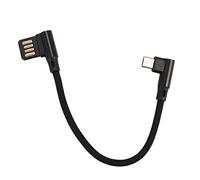 Diheohg 15 cm Micro USB 5 Pin Derecho a Izquierda Derecha 90 Grados USB 2.0 Dual Codo Cable de Datos para Tablet y Teléfono V8