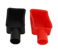 Diheohg 2 fundas protectoras positivas y negativas para batería de coche, manguitos de goma, fundas para pinzas de batería