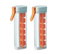 Diheohg 2 PCS. Prensado de rejilla de hielo con una mano, congelación fácil de disolver, 6 compartimentos, molde de hielo, pequeños moldes de hielo caseros, C