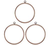 Diheohg 3 piezas 10 26 cm bordado anillo cruz puntada anti deslizamiento neumáticos set imitación pantalla marco círculo bordado kits