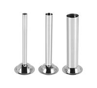 Diheohg 3 piezas de acero inoxidable embutidos de relleno de embudo boquillas piezas de repuesto tubo de llenado, diámetro de la base: 58 mm