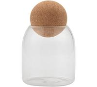 Diheohg 500 ML Ball Cork Plomo Frasco Libre con Tapa Botella Almacenamiento Tanque Sellado Té Latas Cereales Tarros de Almacenamiento Transparente Ser