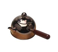 Diheohg 500 ml una mano olla de agua inducción pequeño café leche té 304 acero inoxidable exterior agua caldera beber gas bronce