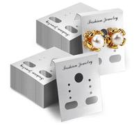 Diheohg 500 tarjetas colgantes para pendientes, soporte para tarjetas de pendientes, simple, 1,2 x 1,5, gran soporte para exhibición de pendientes con 6 agujeros para pendientes, duradero, fácil