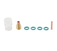Diheohg 7 unids/set # 12 kit de cáscara de vidrio Stubby pinzas cuerpo lente de gas Wig soldadura para -9/20/25 accesorios de soldadura